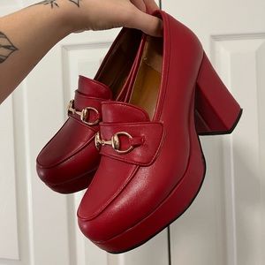 Red Chunky Platforms